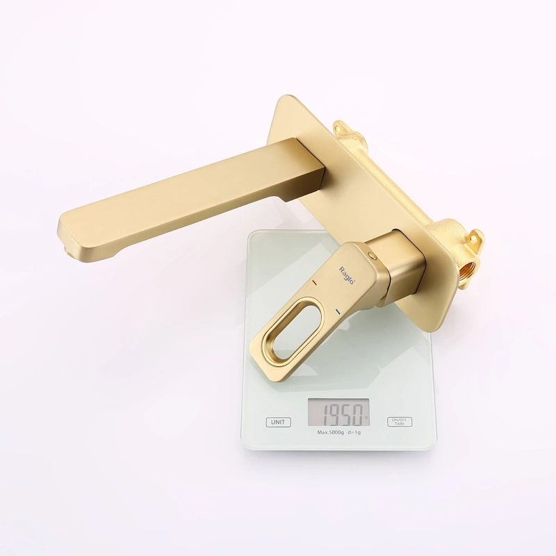 Смеситель для раковины встраиваемый Raglo R51.11.03, золотой сатин от магазина Vanna-Vanna.ru!