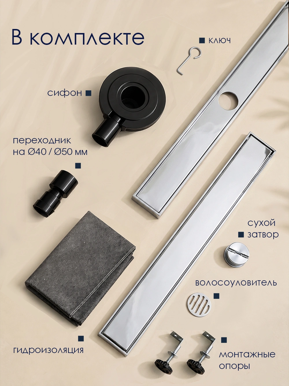 Душевой лоток WasserKraft Нирс 30D60 хром от магазина Vanna-Vanna.ru!