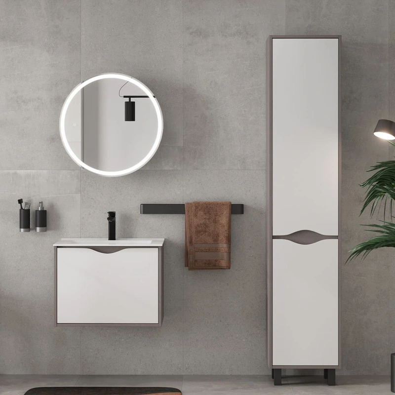 Зеркальный шкаф EQUIL Smile LED D60 графит софт от магазина Vanna-Vanna.ru!