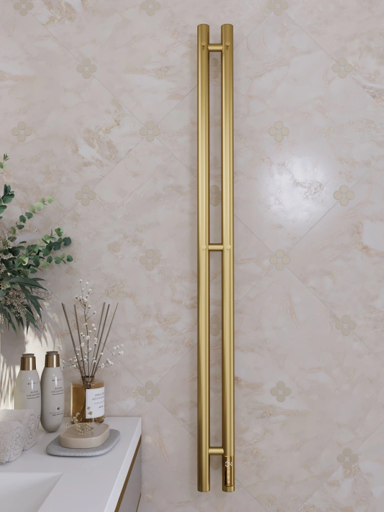 Полотенцесушитель электрический APEXTERMO Луна LN10111GL 1100x80 с крючками, золотой матовый от магазина Vanna-Vanna.ru!