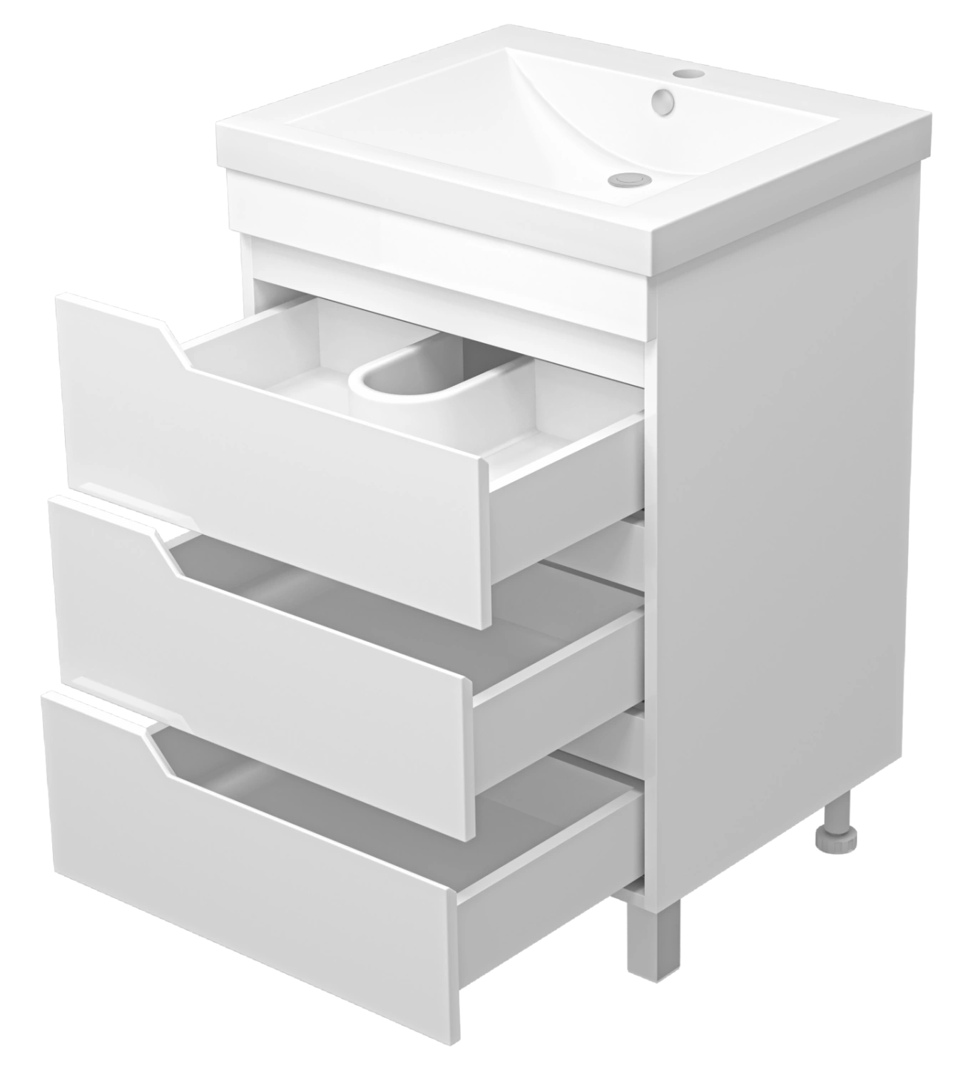 Тумба с раковиной Misty Софт 60 белый от магазина Vanna-Vanna.ru!