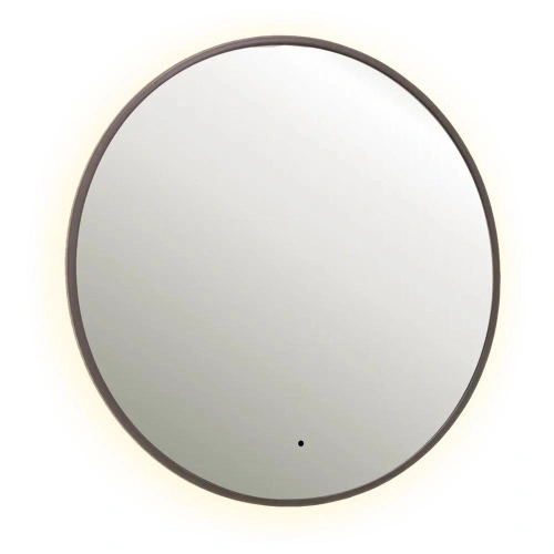Зеркало Dreja SHINE 80x80 см, метал. рама, графит, беск. сенсор, LED-подсветка, диммер от магазина Vanna-Vanna.ru!
