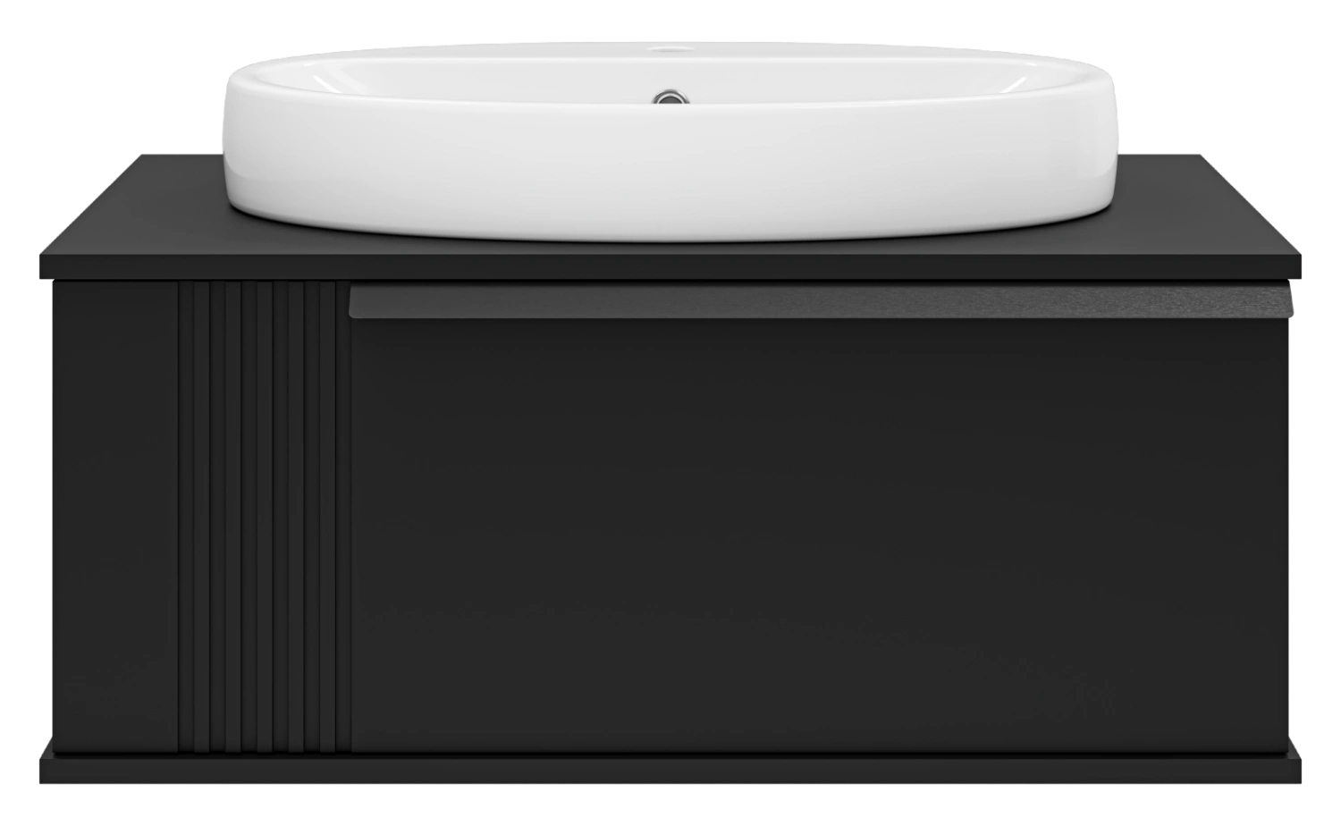 Тумба с раковиной Brevita Savoy 80 подвесная, черный