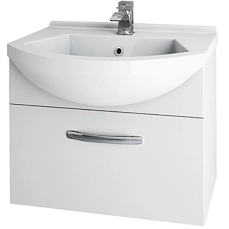 Тумба с раковиной подвесная Dreja Alfa 55 см, белый от магазина Vanna-Vanna.ru!