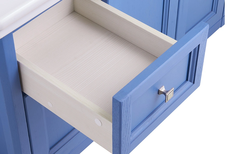 Мебель для ванной ASB Woodline Толедо 105 комплект, подвесной, синий, хром