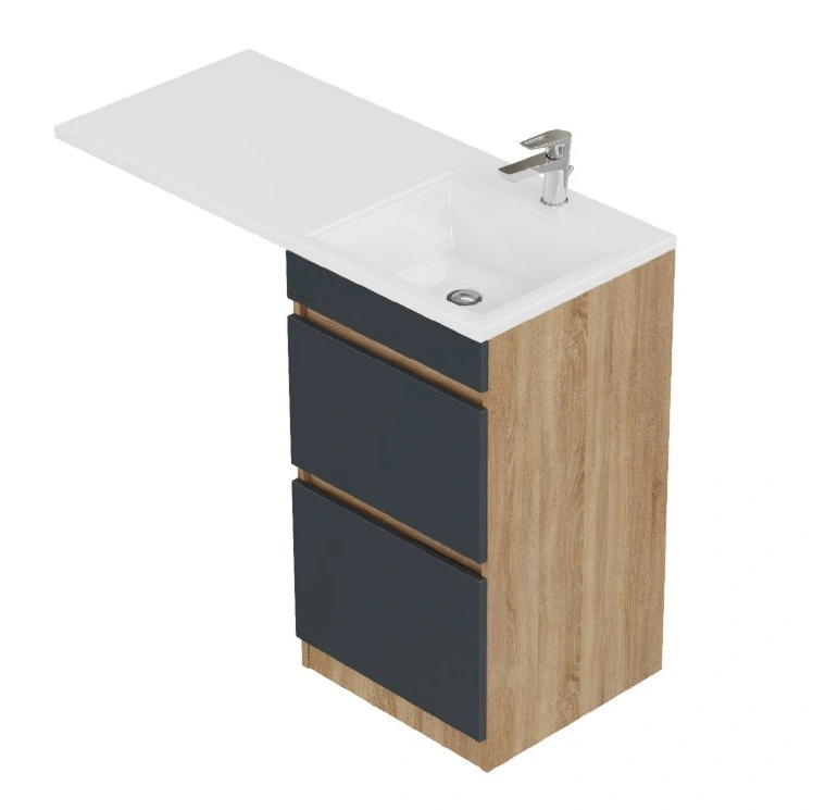 Тумба напольная Onika Милтон 58 с раковиной Марсал 120 под стиральную машину, правая, серая/дуб сонома от магазина Vanna-Vanna.ru!