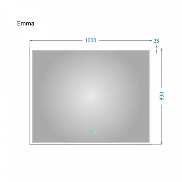 Зеркало Alavann Emma 100 свет, антизапотевание, сенсор от магазина Vanna-Vanna.ru!