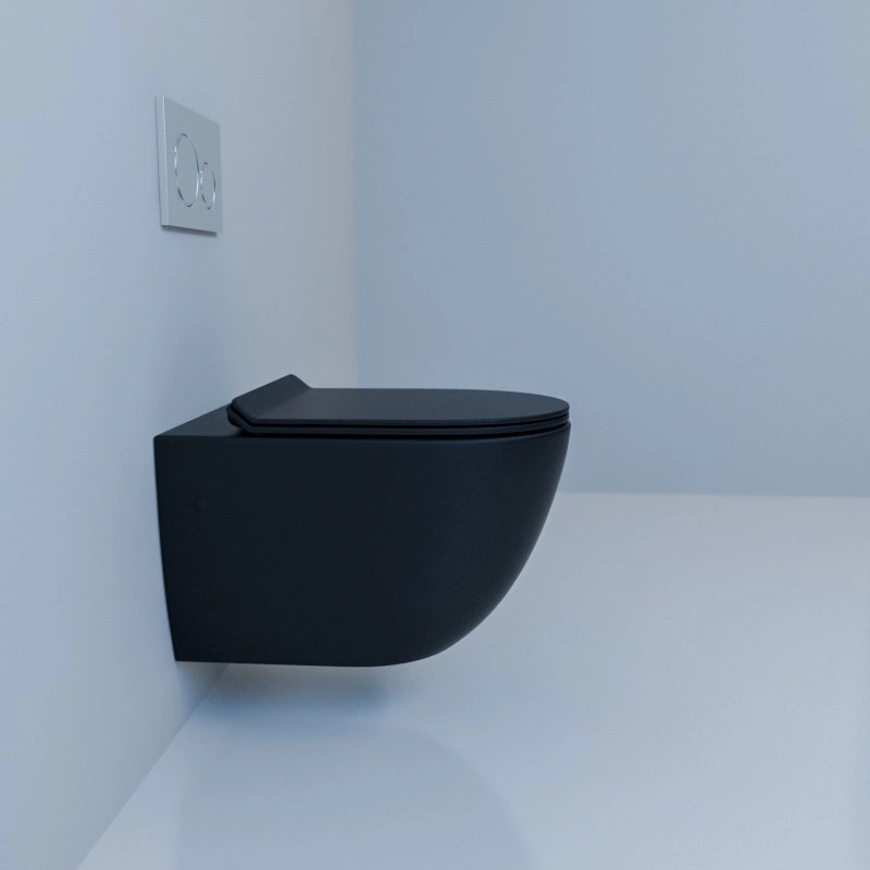 Унитаз подвесной Esbano FORTEX (Matt Black) 555х370х370 от магазина Vanna-Vanna.ru!