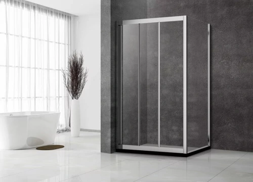 Душевой уголок Veconi RV031-12090-01-C5 120х90 прямоугольный, без поддона, прозрачное стекло, хром