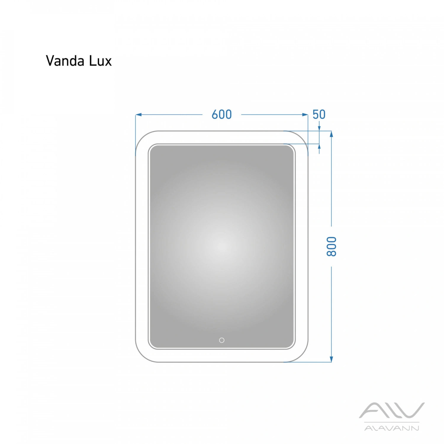 Зеркало Alavann Vanda Lux 60 свет, сенсор от магазина Vanna-Vanna.ru!