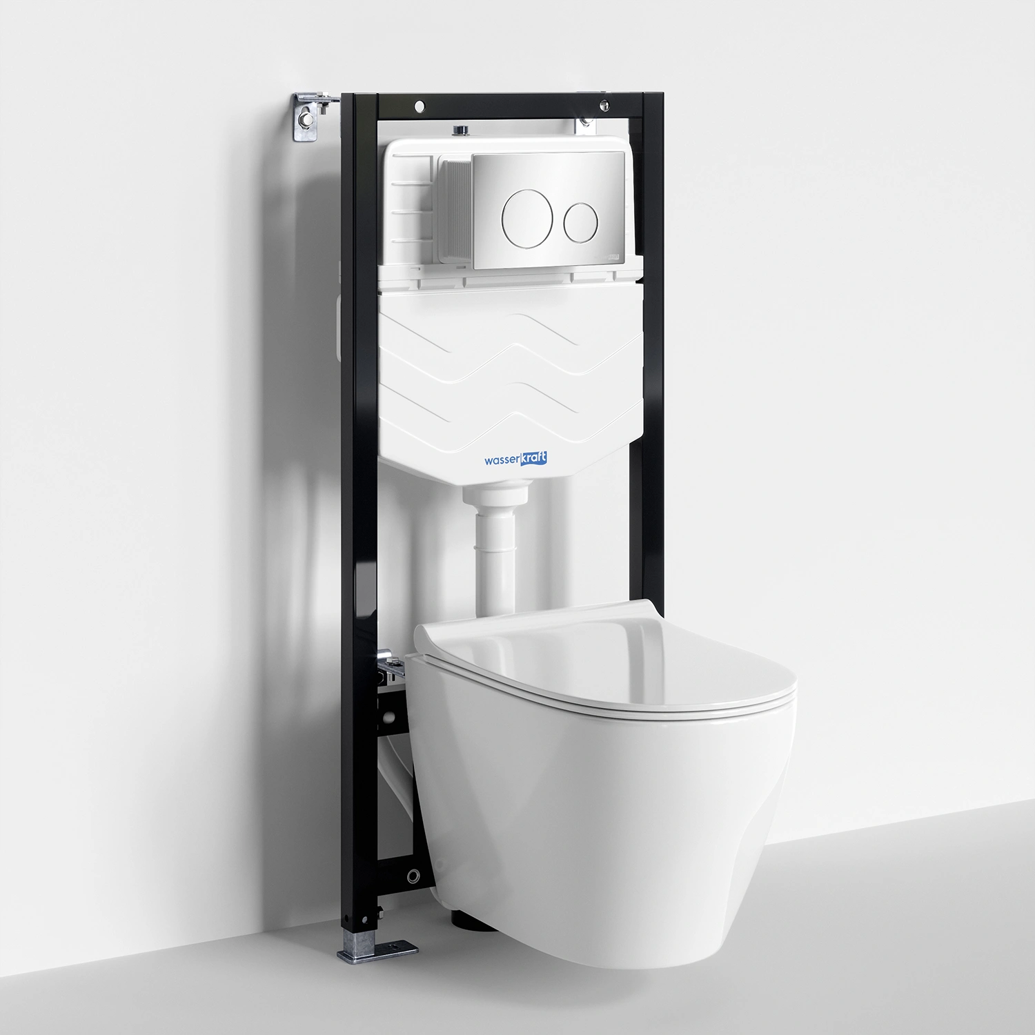 Унитаз подвесной WasserKRAFT 10TLT.010.ME.CH02.H002 с инсталляцией и кнопкой, белый от магазина Vanna-Vanna.ru!
