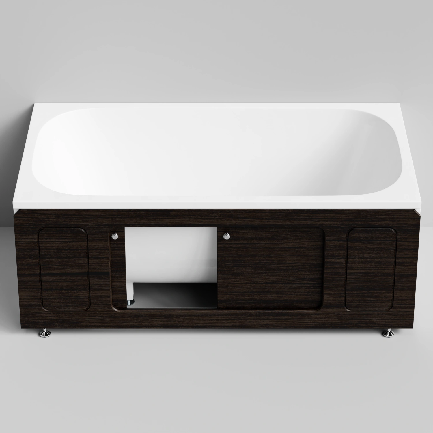 Экран под ванну Vod-ok Лидер 150 раздвижной венге от магазина Vanna-Vanna.ru!