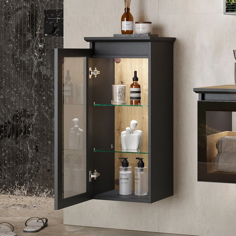 Полупенал подвесной EQUIL Strong 36 подвесной, со столешницей, R/L, 1 дв., дуб черный от магазина Vanna-Vanna.ru!