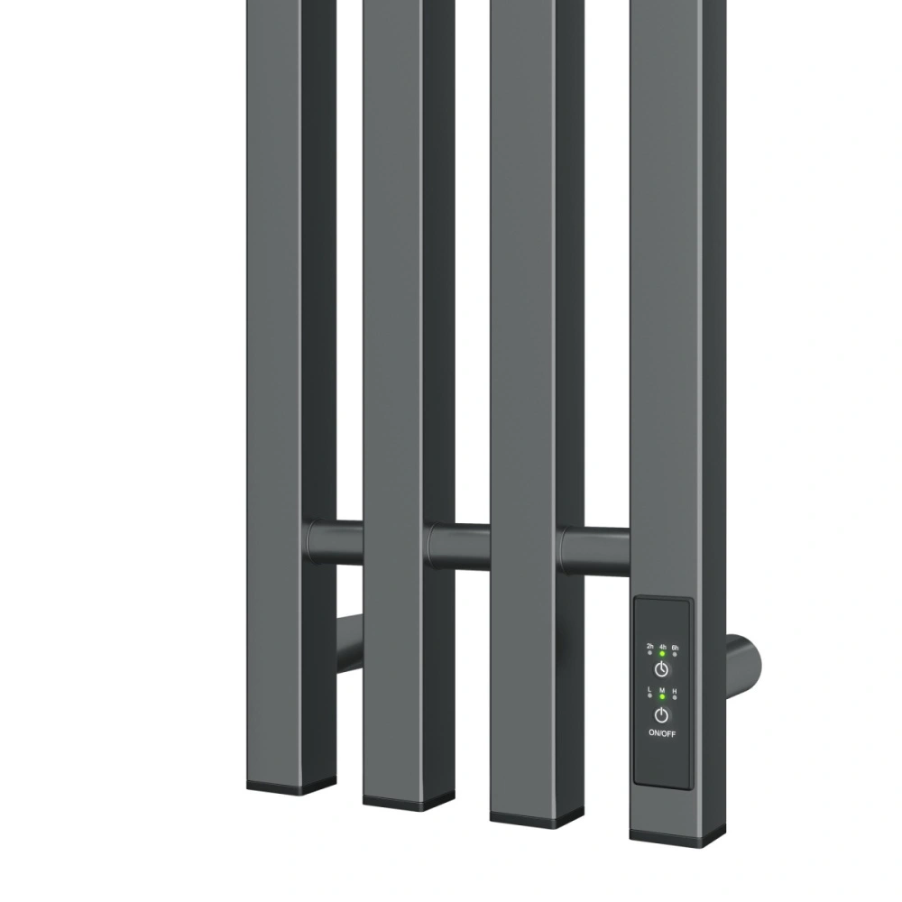 Полотенцесушитель электрический APEXTERMO Sirius SR10113GF 1100x180 с крючками, графит металлик от магазина Vanna-Vanna.ru!