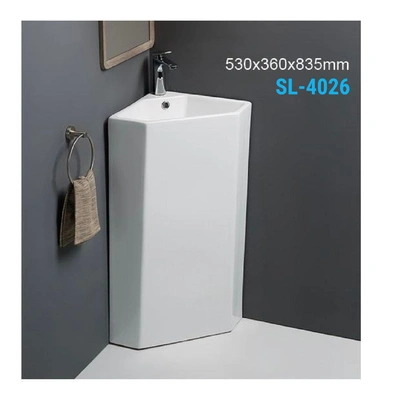 Раковина SantiLine SL-4026 керамическая напольная (моноблок)