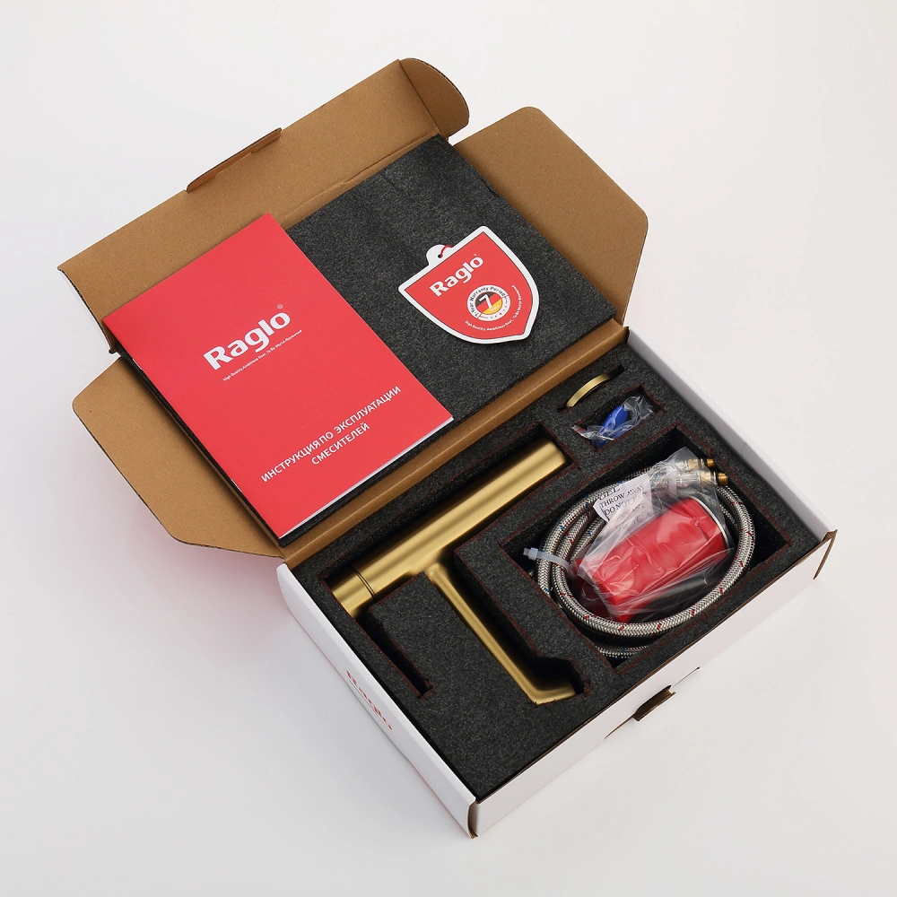 Смеситель для раковины Raglo R20.10.03, золотой сатин от магазина Vanna-Vanna.ru!