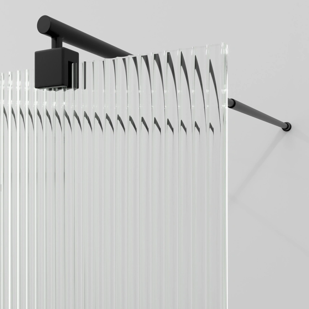 Душевая перегородка WasserKRAFT Vechte 60W46MB-FL черный матовый от магазина Vanna-Vanna.ru!