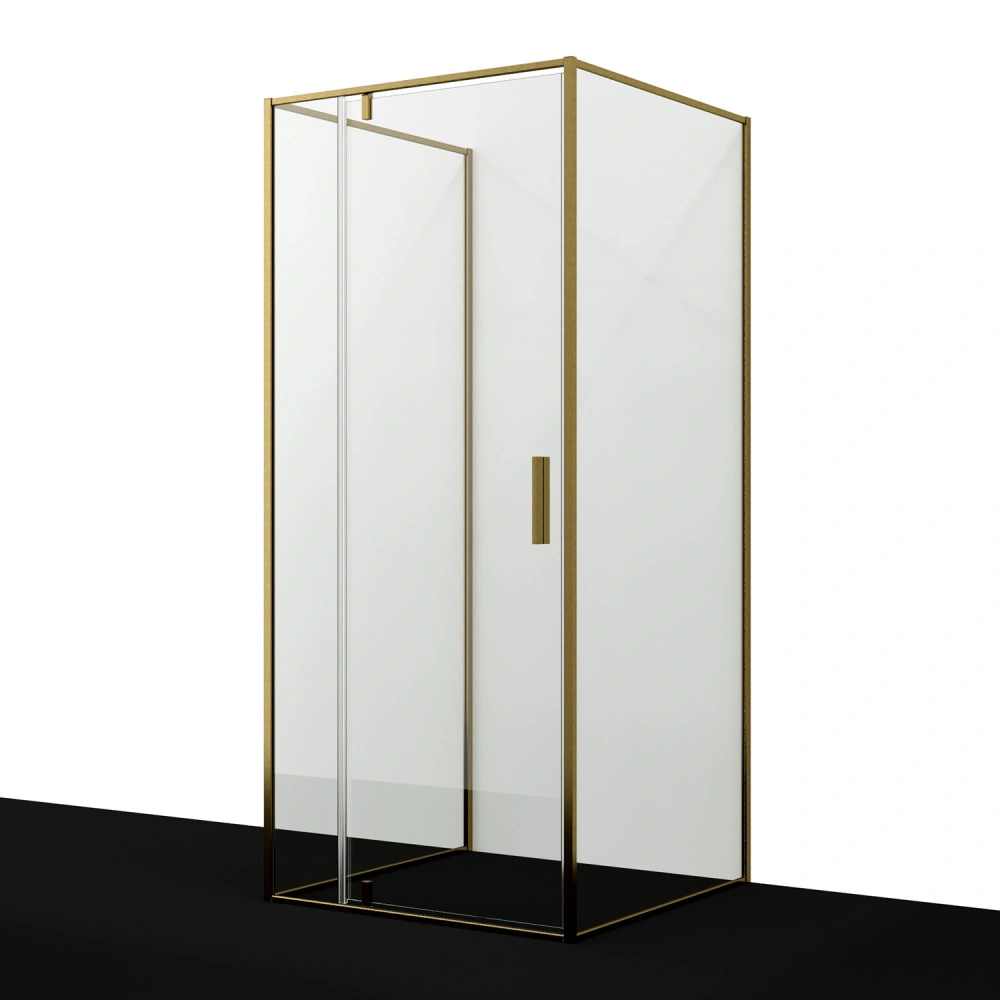 Душевой уголок WasserKraft Aisch 55P43 90х90 квадратный, без поддона, прозрачное стекло, золото матовое от магазина Vanna-Vanna.ru!
