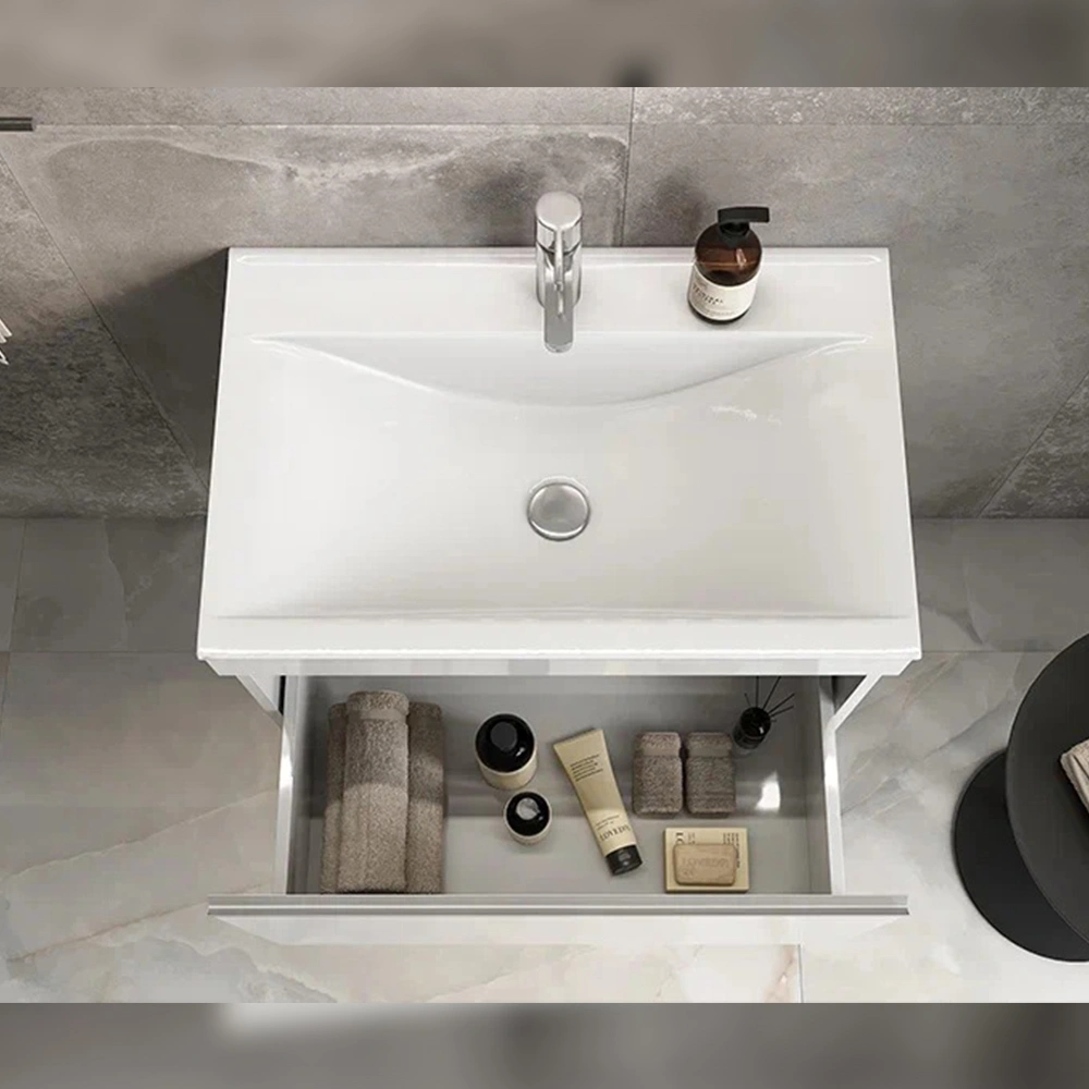 Тумба с раковиной подвесная Velvex Pulsus tp.PUL.PUL.70.1Y белый глянец, 70 см от магазина Vanna-Vanna.ru!