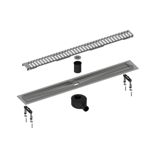 Душевой лоток TIMO Drain System 600  с вставкой "lines", Сатин от магазина Vanna-Vanna.ru!