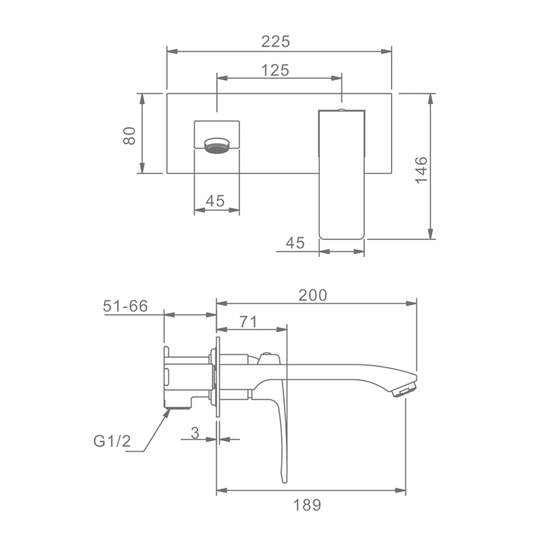 Смеситель для раковины встраиваемый Raglo R01.11.03, золотой сатин от магазина Vanna-Vanna.ru!