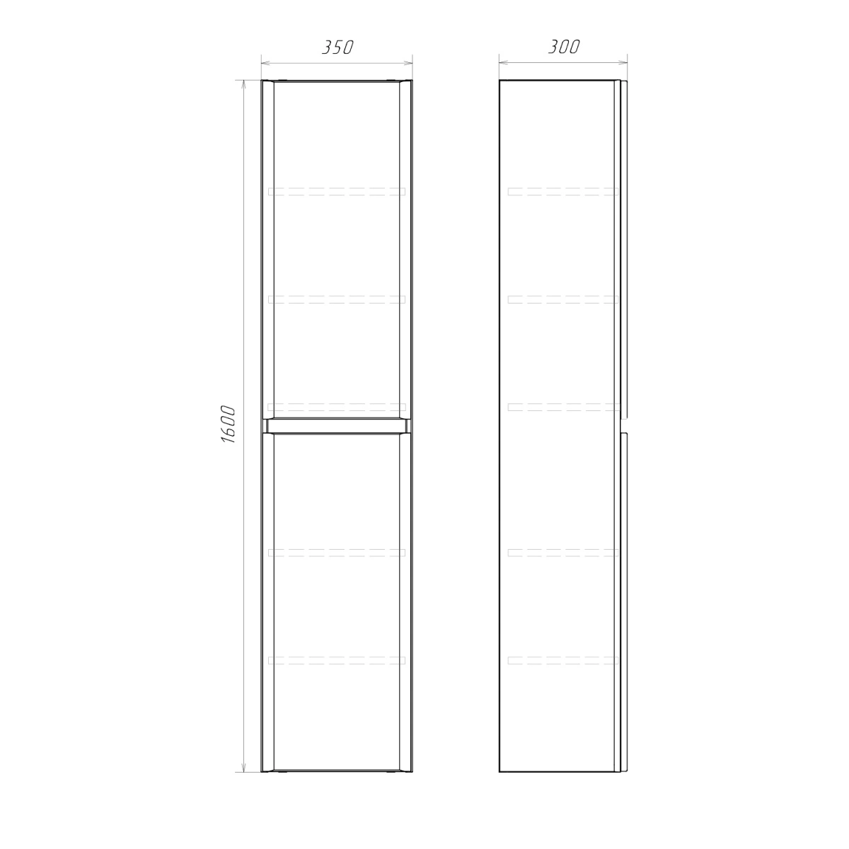 Пенал подвесной Comforty Comforty Валдай-35П белая матовая от магазина Vanna-Vanna.ru!
