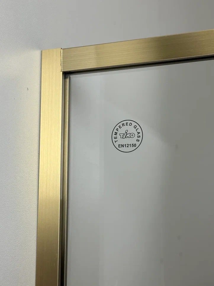 Душевой уголок Timo TDSS-140/17C-8L + TSS-1000/17C-8 140x100 см, профиль матовое золото, стекло прозрачное от магазина Vanna-Vanna.ru!
