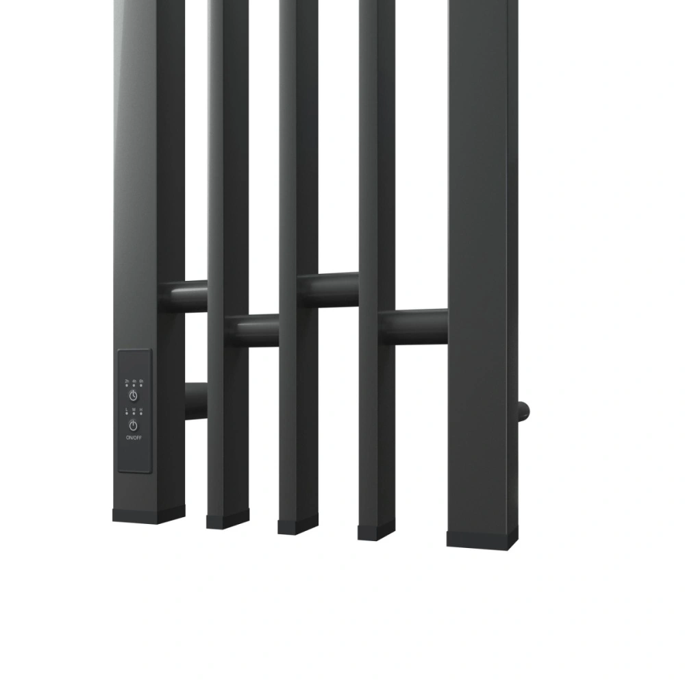 Полотенцесушитель электрический APEXTERMO Delta DL10123GF 1200x180 с крючками, графит металлик от магазина Vanna-Vanna.ru!