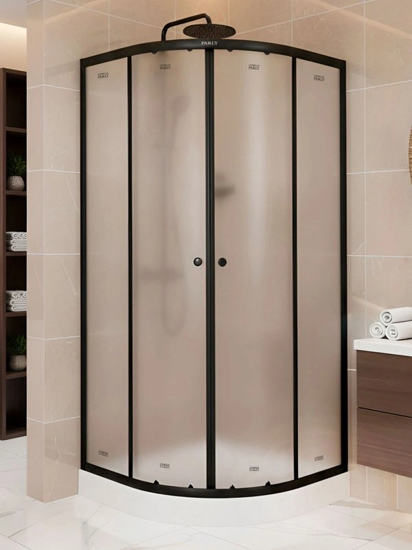 Душевой уголок Parly ZF911B 90х90 см, с поддоном, профиль матовый черный, стекло матовое от магазина Vanna-Vanna.ru!