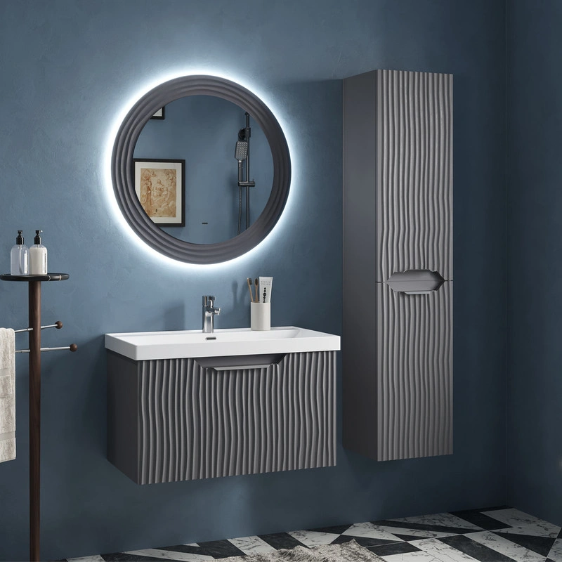 Зеркало EQUIL Mirage LED 80 с подсветкой, графит софт от магазина Vanna-Vanna.ru!