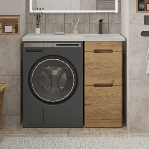 Тумба напольная SanStar Толедо 40 с раковиной Даллас 100 правый gold craft