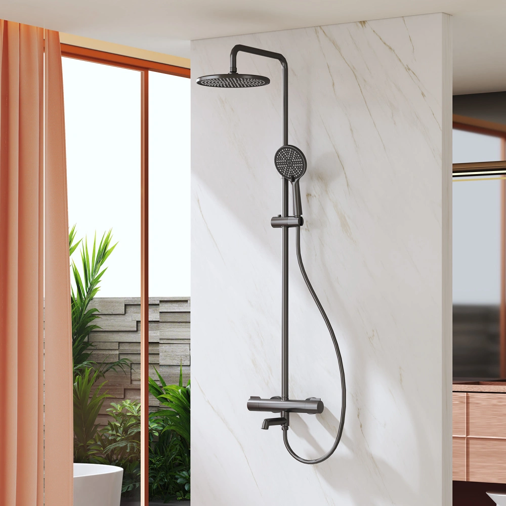 Душевая система с термостатом Raglo R20.26.09, графит от магазина Vanna-Vanna.ru!