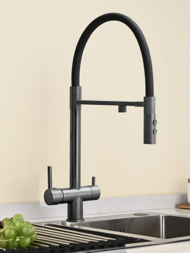 Смеситель для кухни BochMann Torre GR с краном под фильтр, черный от магазина Vanna-Vanna.ru!