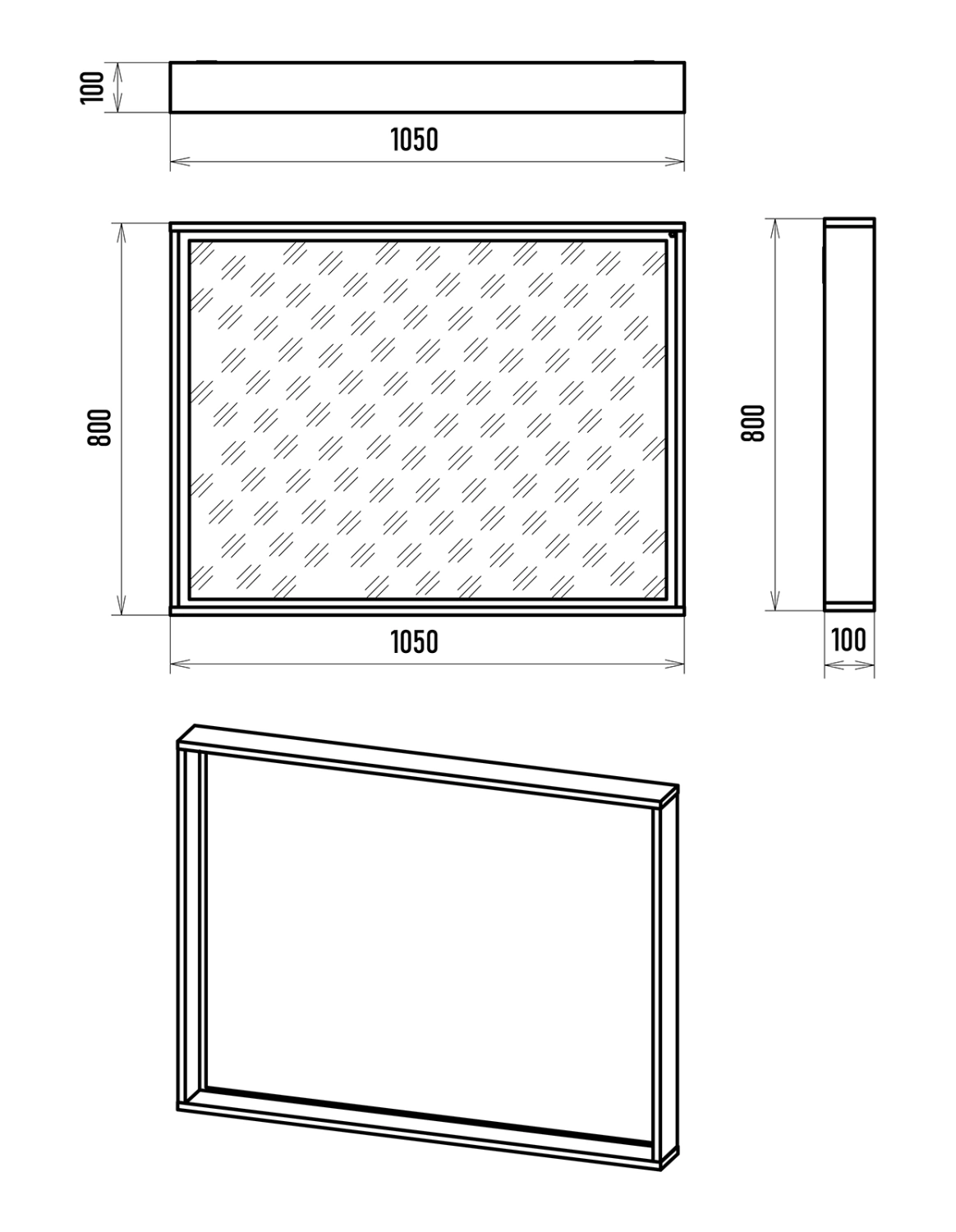 Зеркало Brevita Dallas 105 темное дерево от магазина Vanna-Vanna.ru!