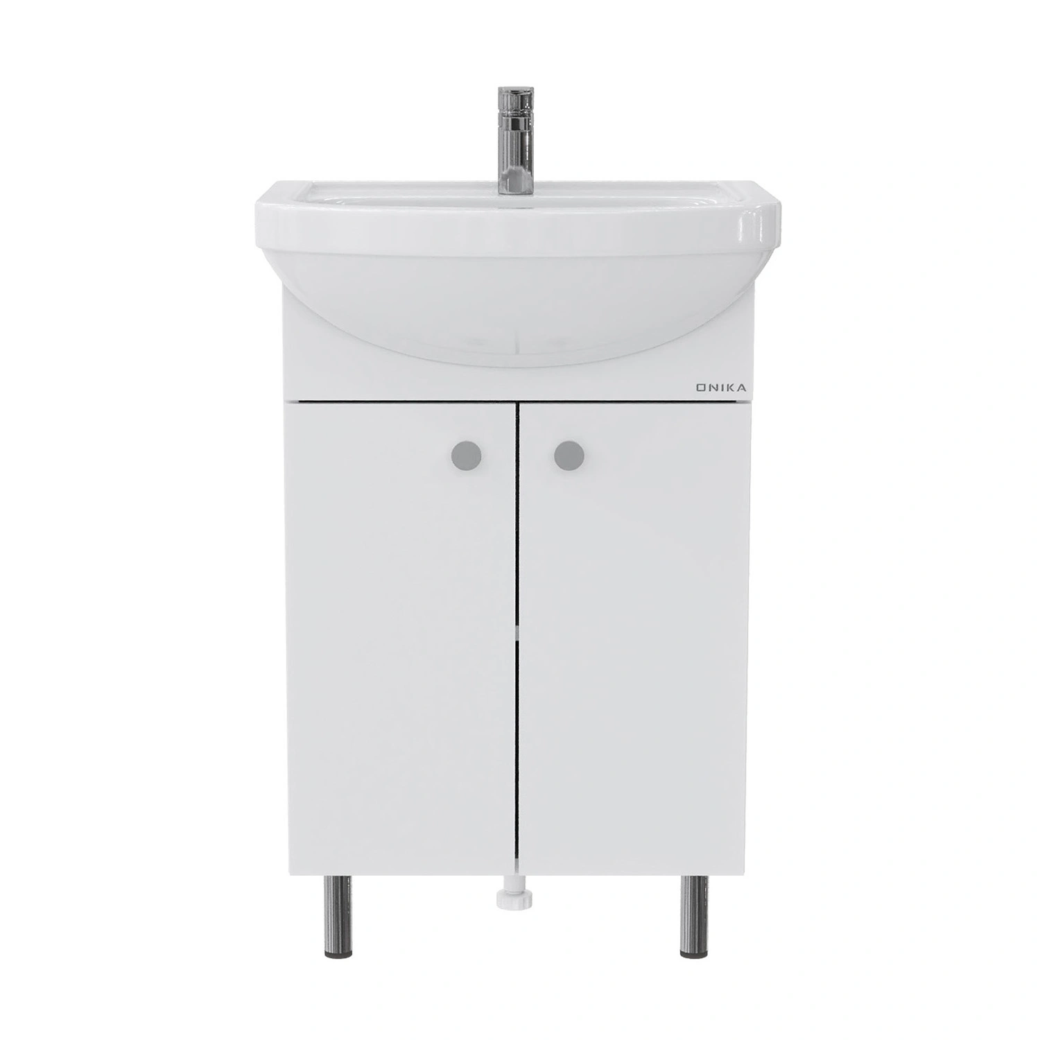 Тумба с раковиной Onika Крит 52 напольная, собранная, белая