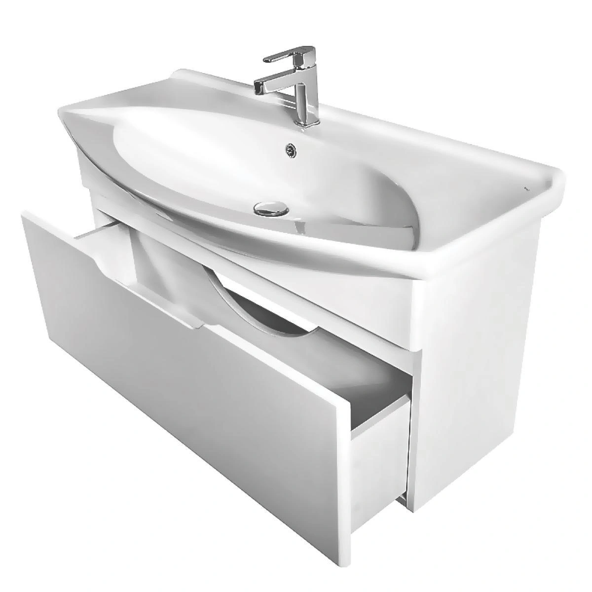 Тумба с раковиной подвесная Dreja Laguna 85 см, белый от магазина Vanna-Vanna.ru!