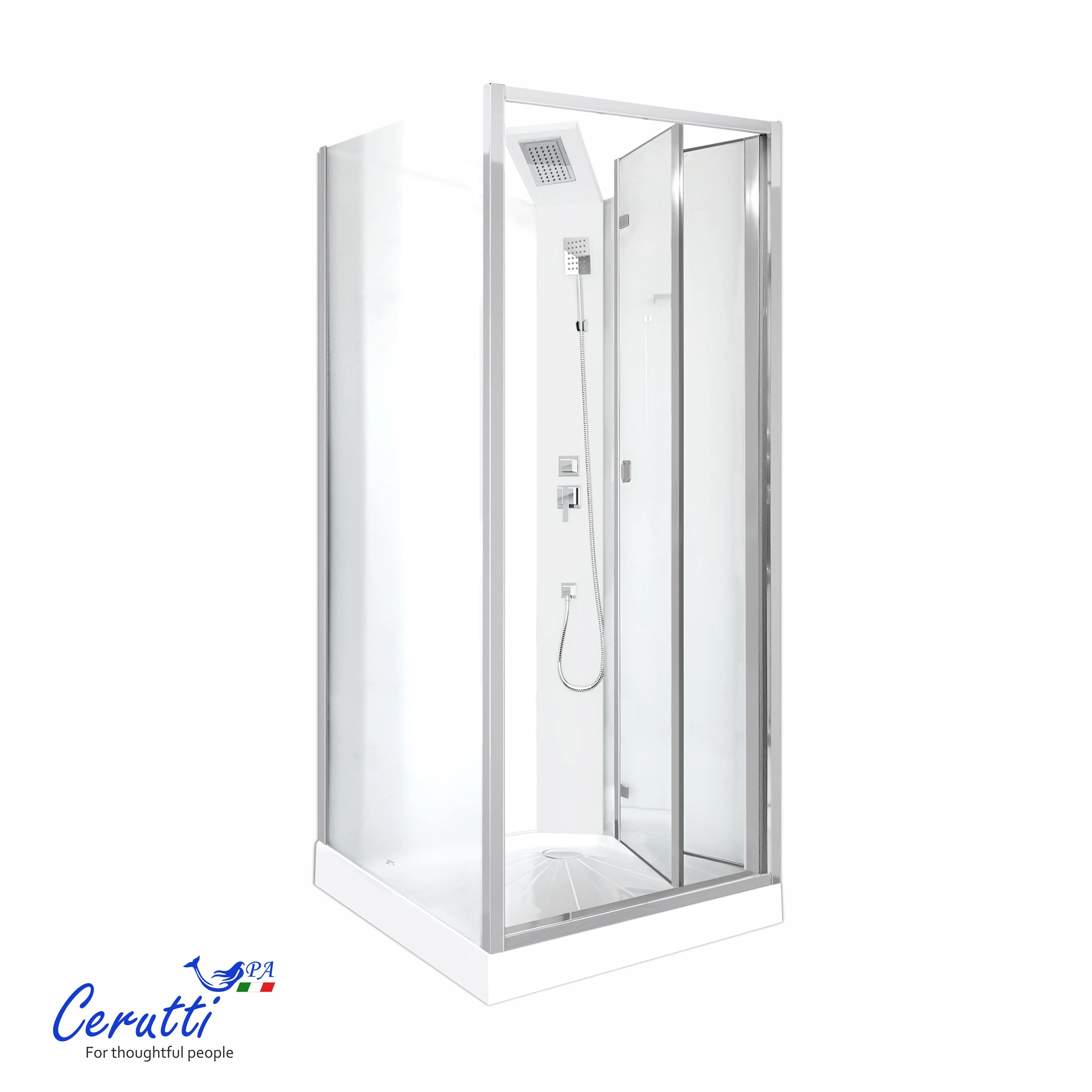 Душевая кабина Ceruttispa БЕЛЛА (BELLA) 90F (90x90x215-225) от магазина Vanna-Vanna.ru!