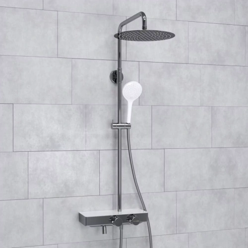 Душевая стойка WasserKraft A113.116.155.CH Thermo хром/белый Soft-touch от магазина Vanna-Vanna.ru!