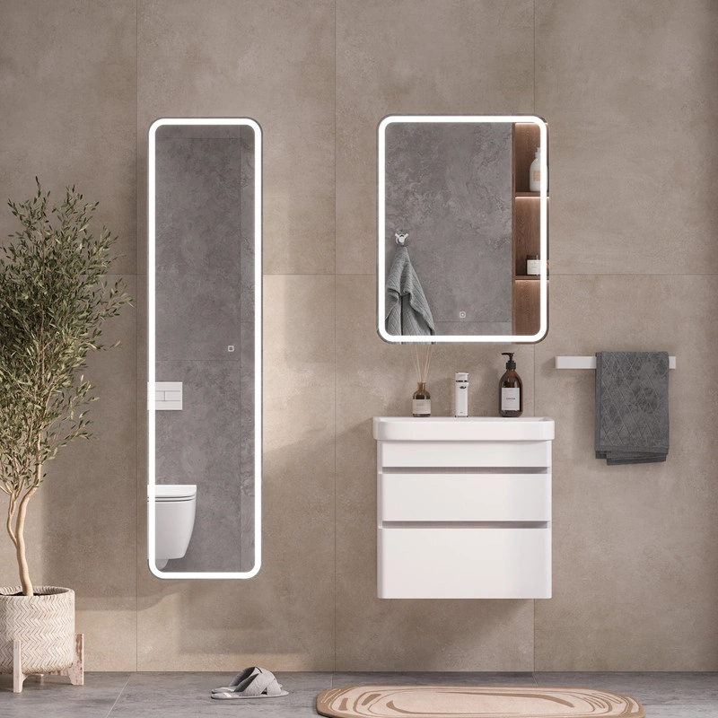 Зеркальный шкаф EQUIL Soldi LED 55 белый софт, R