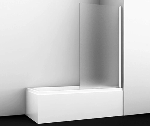 Стеклянная шторка WasserKraft Berkel 48P01-80R Matt glass профиль хром от магазина Vanna-Vanna.ru!