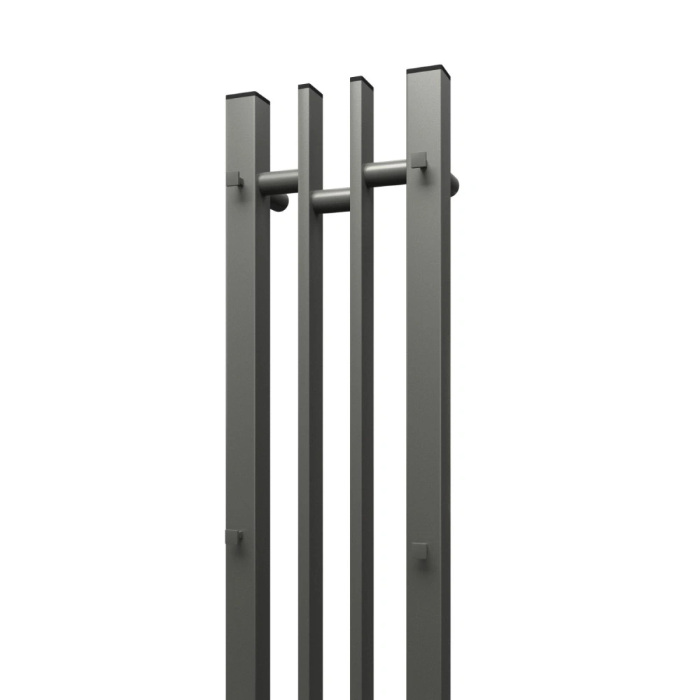 Полотенцесушитель электрический APEXTERMO Delta DL10182GF 800x140 с крючками, графит металлик от магазина Vanna-Vanna.ru!