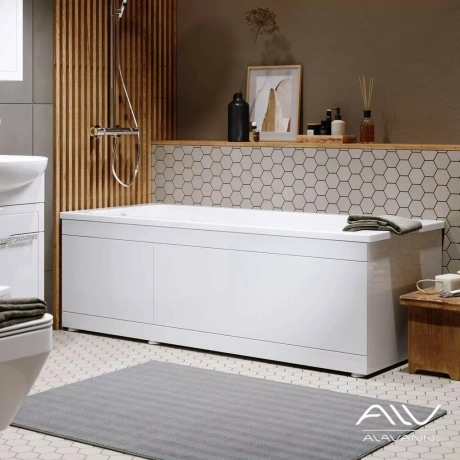 Экран под ванну Slot Alavann 150 откидной, Push-to-open, белый