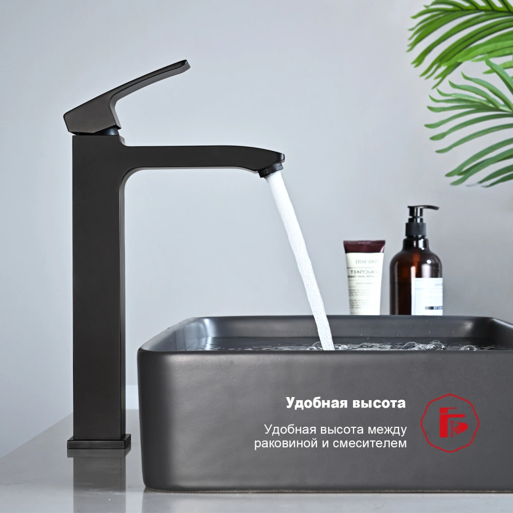 Смеситель для раковины Raglo R01.15.06, черный от магазина Vanna-Vanna.ru!