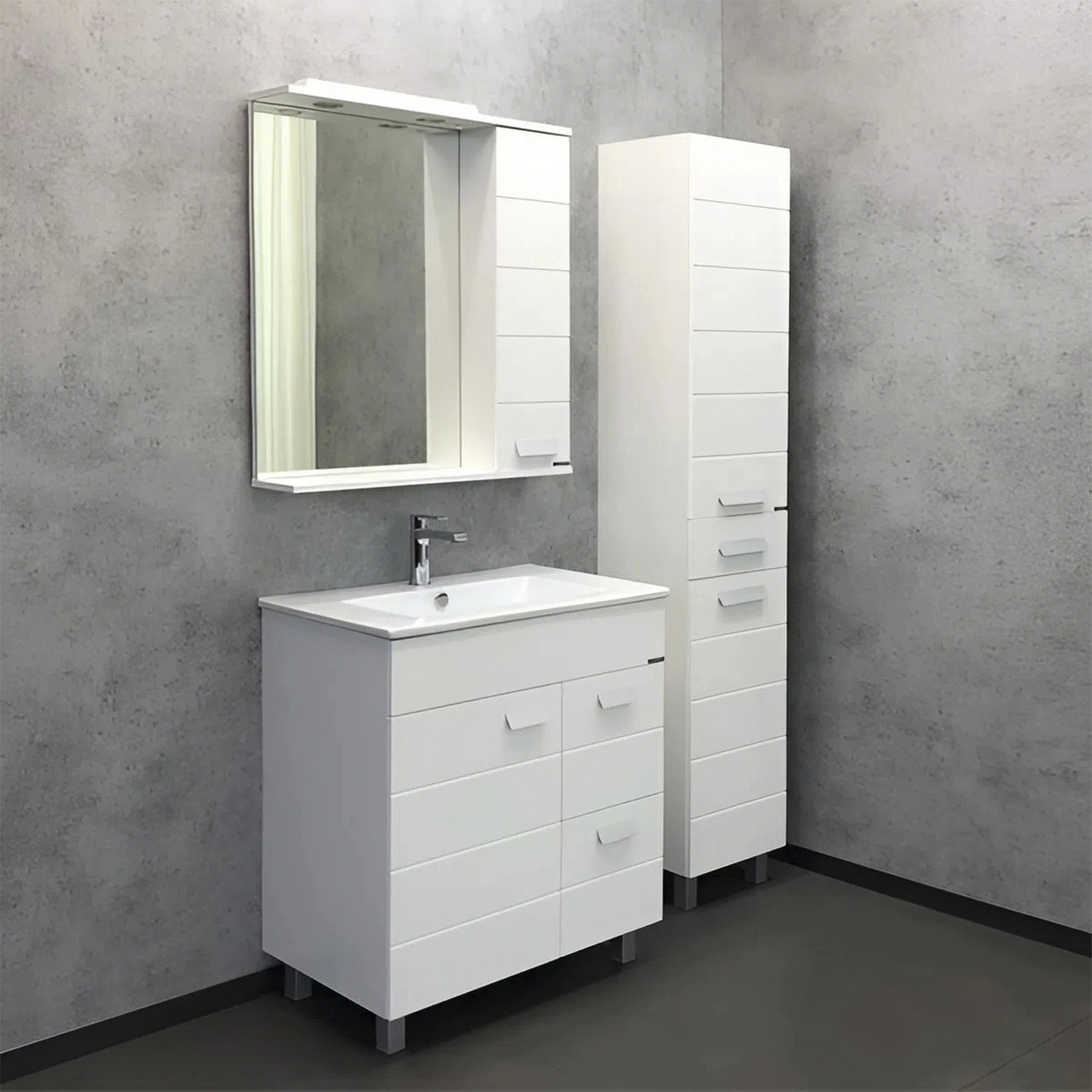 Зеркало-шкаф Comforty Модена 75М белый от магазина Vanna-Vanna.ru!