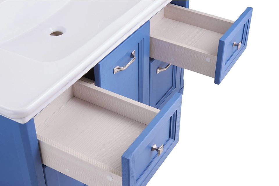 Мебель для ванной ASB Woodline Толедо 105 комплект, подвесной, синий, хром