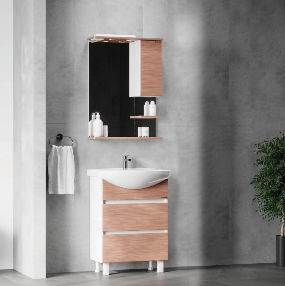 Зеркало со шкафчиком Onika Элита 60.01 R свет, штрокс