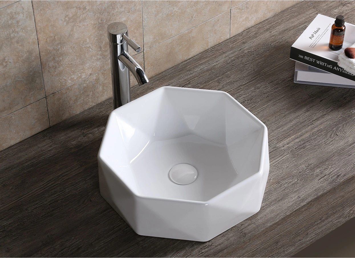 Раковина Ceruttispa CR0057 накладная, белая, многогранная 420х420х130 от магазина Vanna-Vanna.ru!