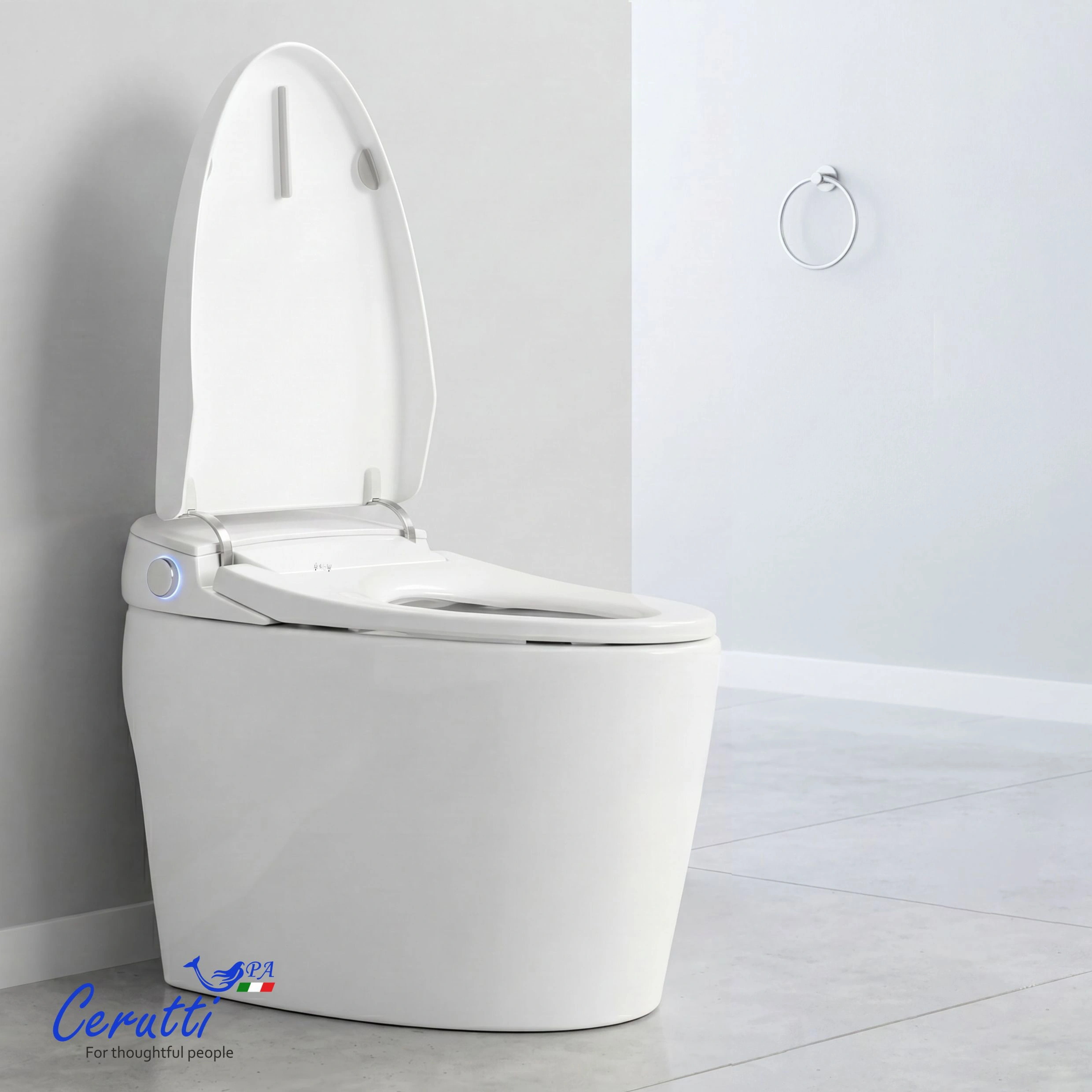 Унитаз Ceruttispa CLIO Smart CT12153 с дистанционным управлением (680x410x480), напольный, белый от магазина Vanna-Vanna.ru!