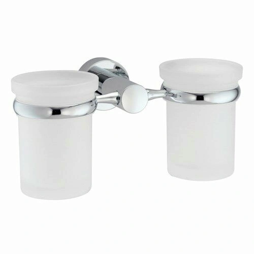 Стакан для щеток двойной WasserKraft Donau K-9428D хром