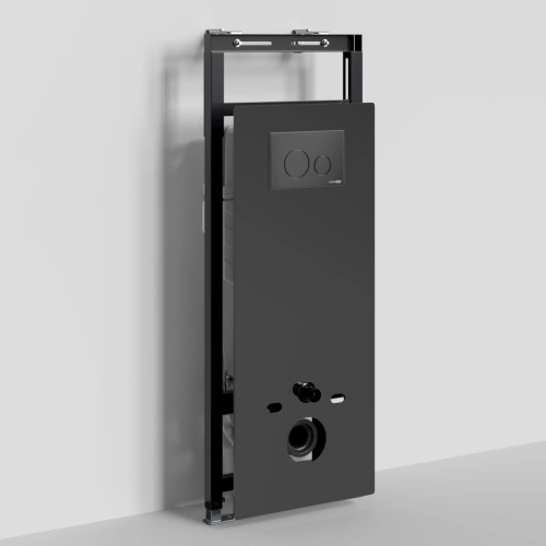 Инсталляция WasserKraft Salm 27TLT.010.ME.BL.MB02 для подвесного унитаза, с кнопкой от магазина Vanna-Vanna.ru!